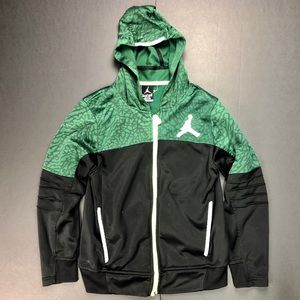 Kid’s Jordan Green Elephant Print Hoodie